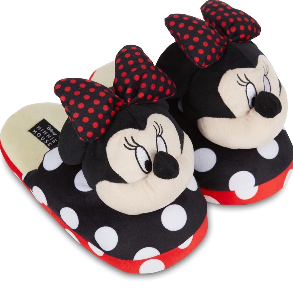 Disney Ladies Minnie Mouse Plush Slippers